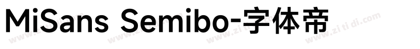 MiSans Semibo字体转换